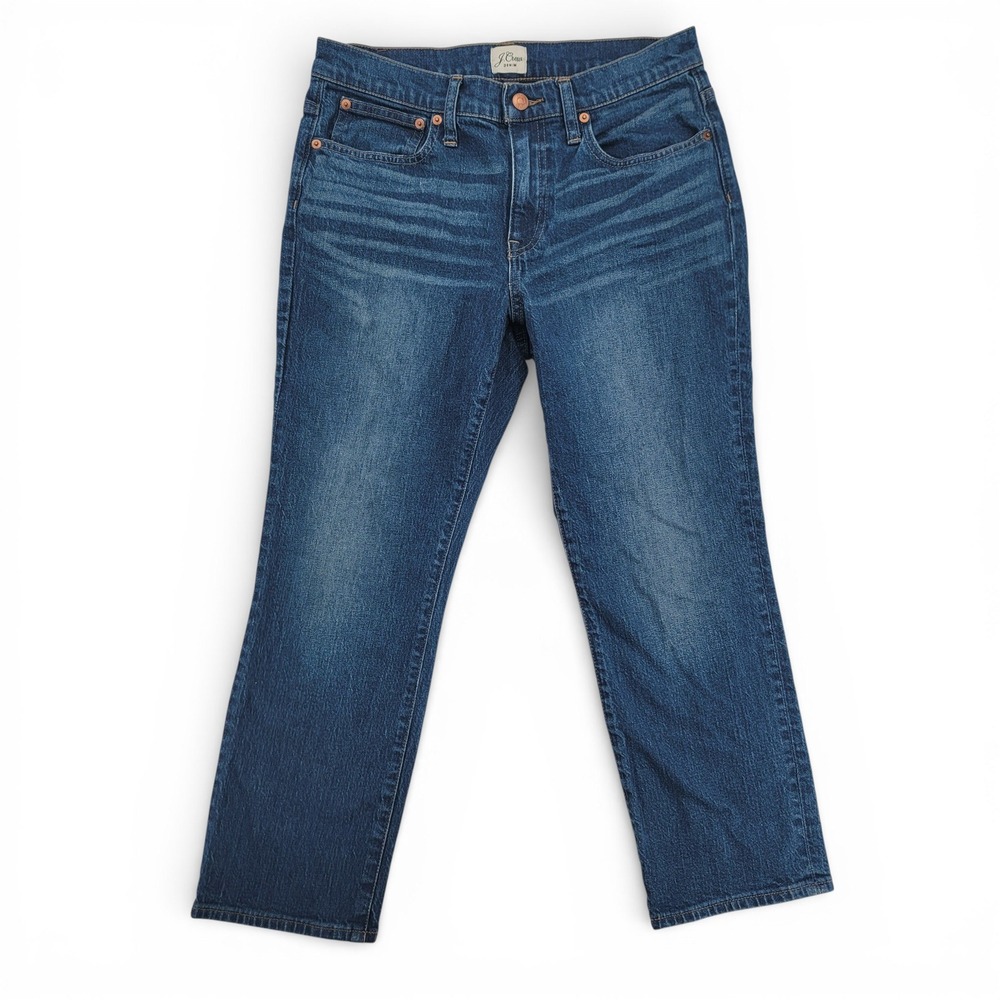 J.Crew Womens 27P Slim Boyfriend Jeans Stretch Denim Blue Casual